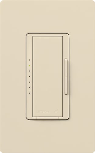 RRD-PRO-ES RadioRA LED Dimmer Switch, 120 VAC, 1 Poles, Tap On/Off Operation, Eggshell