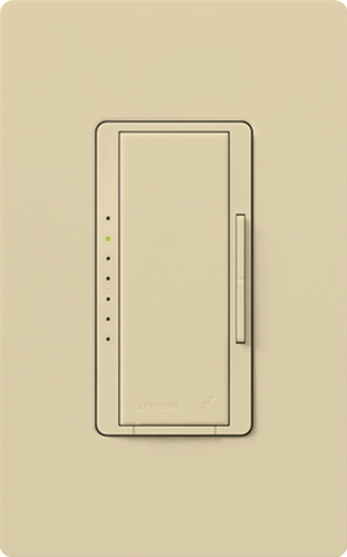 RRD-PRO-IV Maestro RF PRO LED+ Dimmer for RA2/RA3 Systems, Phase Selectable, LED/ ELV/ MLV, Neutral Optional, 120V, Ivory