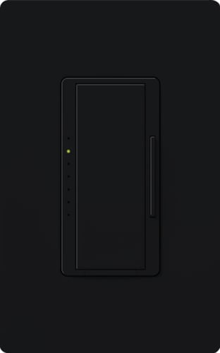 RRD-PRO-BL Maestro RF PRO LED+ Dimmer for RA2/RA3 Systems, Phase Selectable, LED/ ELV/ MLV, Neutral Optional, 120V, Black