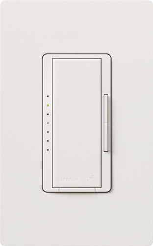 RRD-PRO-SW Maestro RF PRO LED+ Dimmer for RA2/RA3 Systems, Phase Selectable, LED/ ELV/ MLV, Neutral Optional, 120V, Snow