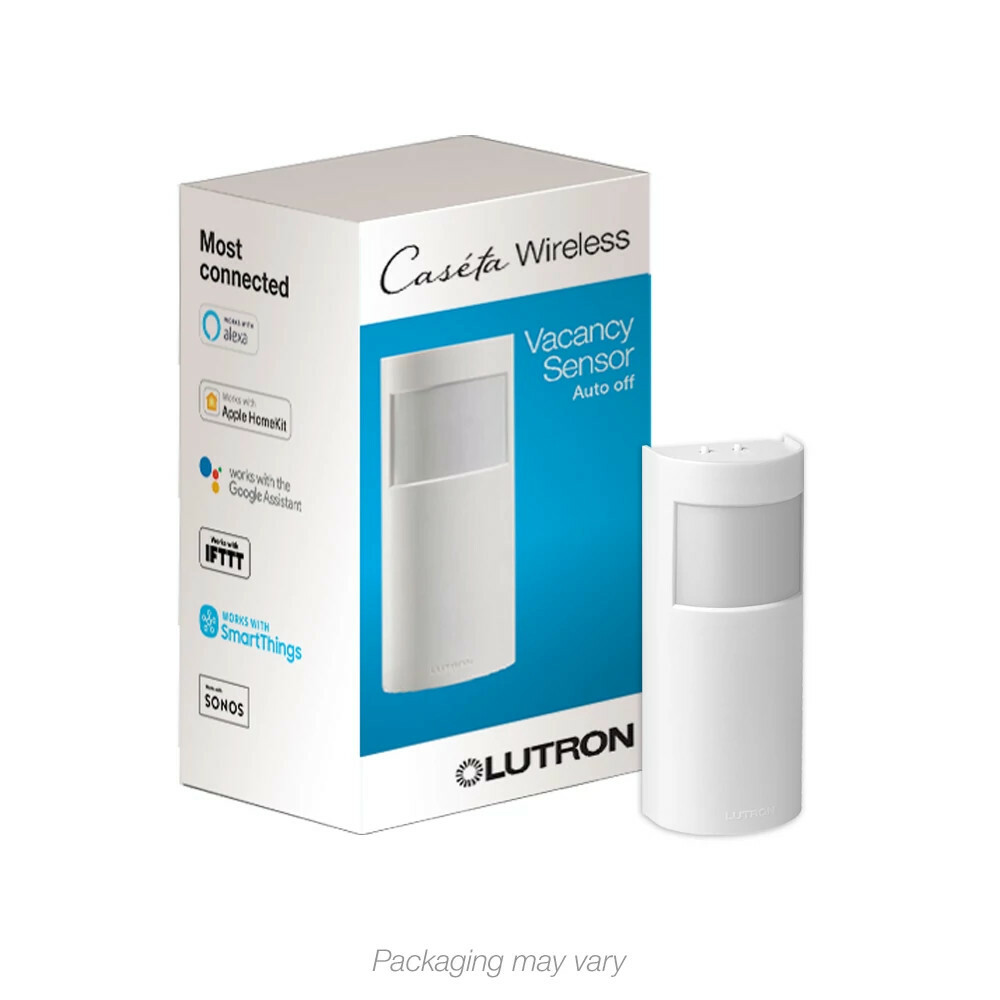 PD-VSENS-WH Caseta Smart Motion Sensor for Dimmers and Switches, Vacancy, White