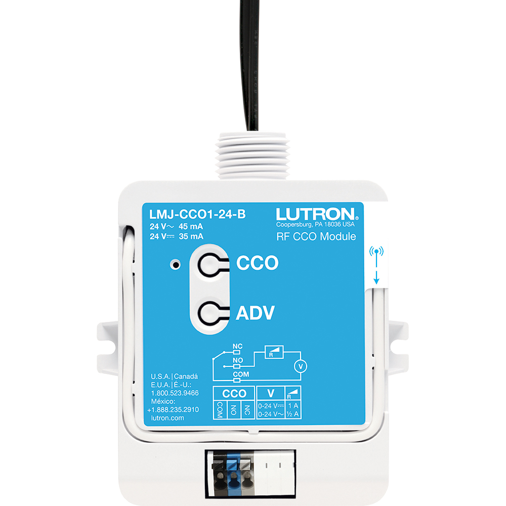 LMJ-CCO1-24-B RF Contact Closure Output Module, 1 Output, 1 Amp at 24 VAC or 0.5 Amp at 24 VDC Max, Normally Closed/Normally Open Dry Contacts