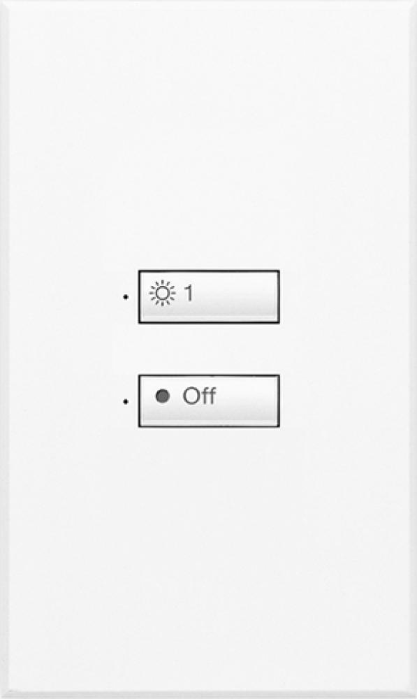 SG-2BN-WH-EGN seeTouch 2 Button Wallstation, 12/24 VDC, On/Off Operation, White
