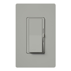 Diva Dimmer - Gloss Finish, Fluorescent or LED Dimming with 0-10V Ballasts and Drivers, Single-pole/3-way, 120-277V/50mA/8A, gray