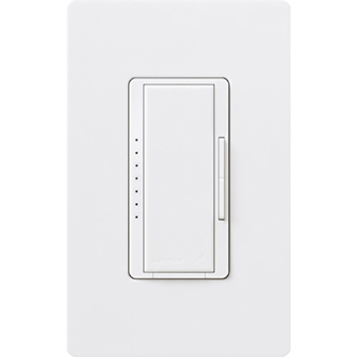 RRD-6CL-WH RadioRA 2 Maestro Multi-Location Low Voltage Dimmer, 120 VAC, 1 Poles, On/Off Operation, White