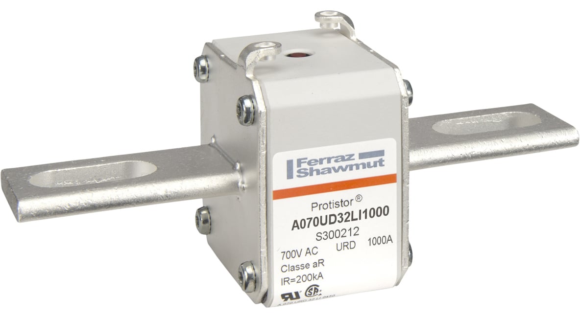 S300212 Protistor PSC Size 32 High Speed North American Style Semiconductor Fuse, 1000 A, 700 V AC, 200 kA Interrupt, Class: URD/aR, Square Body