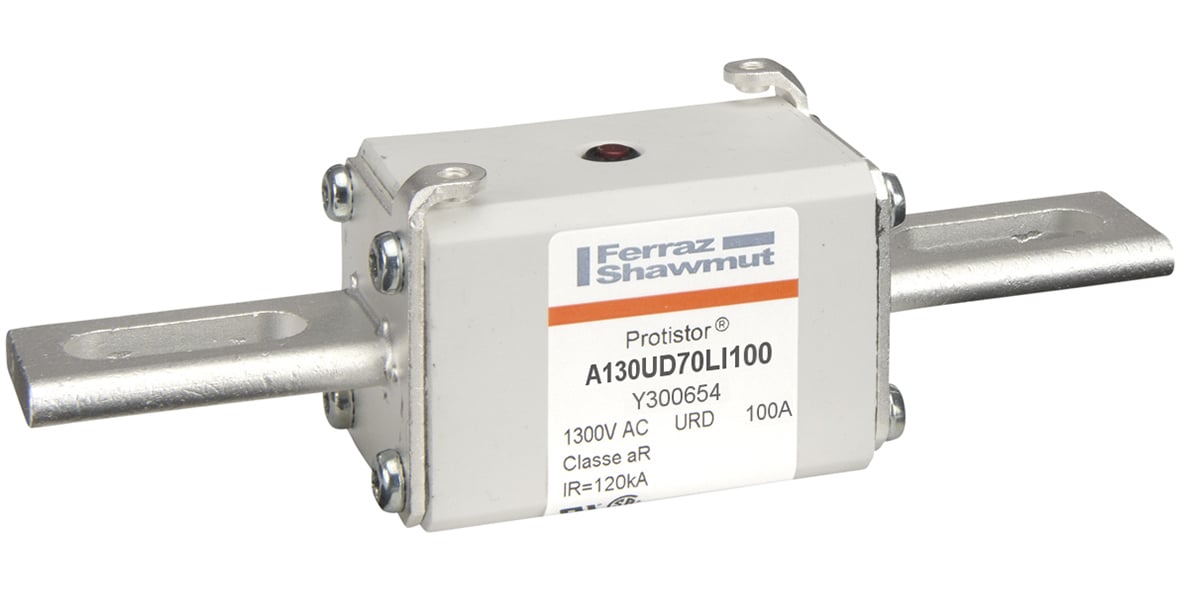 Y300654 Protistor PSC Size 70 High Speed North American Style Semiconductor Fuse, 100 A, 1.3 kV AC, 100 kA Interrupt, Class: URD/aR, Square Body