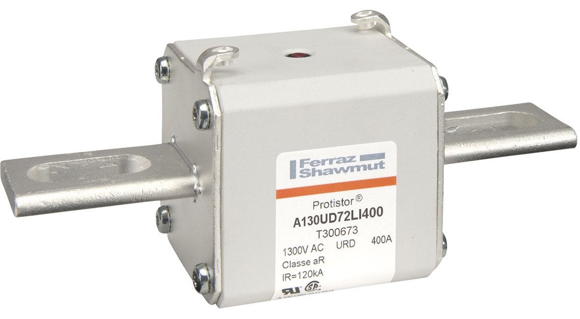 T300673 Protistor PSC Size 72 High Speed North American Style Semiconductor Fuse, 400 A, 1.3 kV AC, 100 kA Interrupt, Class: URD/aR, Square Body