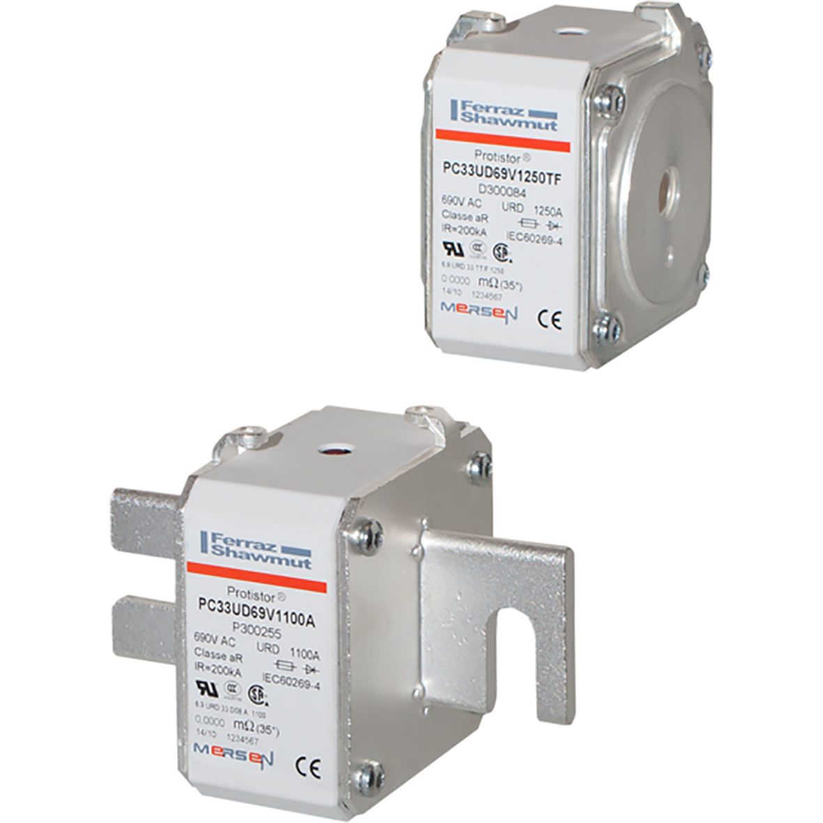 V301088 Protistor PSC Size 33 High Speed North American Style Semiconductor Fuse, 2000 A, 600 V AC, 150 kA Interrupt, Class: URD/aR, Square Body