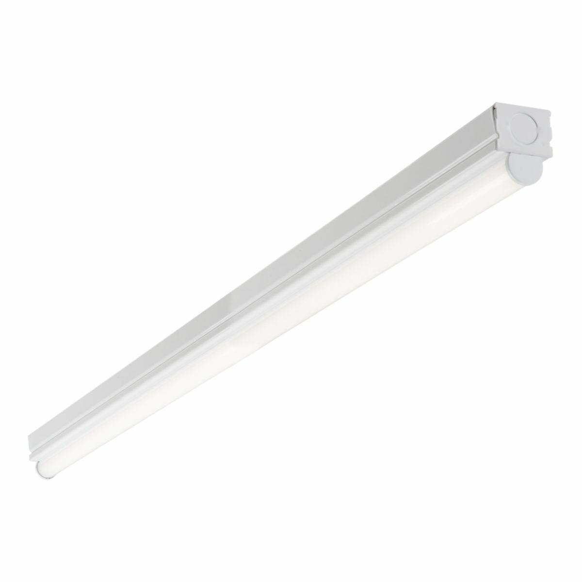 4ST1L2040R Metalux ST Series Single Lens AP Linear Strip Light Fixture, (1) Lamps LED Lamp, 20 W Fixture, 120 to 277 V AC, White Powder Coated Housing