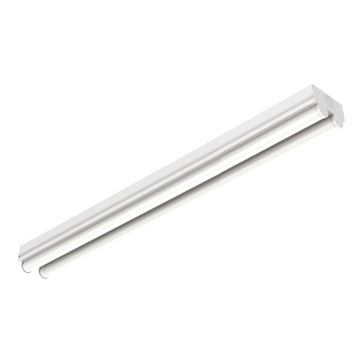 8ST2L8040R Metalux ST Series Double Lens AP Linear Strip Light Fixture, (1) Lamps LED Lamp, 78 W Fixture, 120 to 277 V AC, White Powder Coated Housing