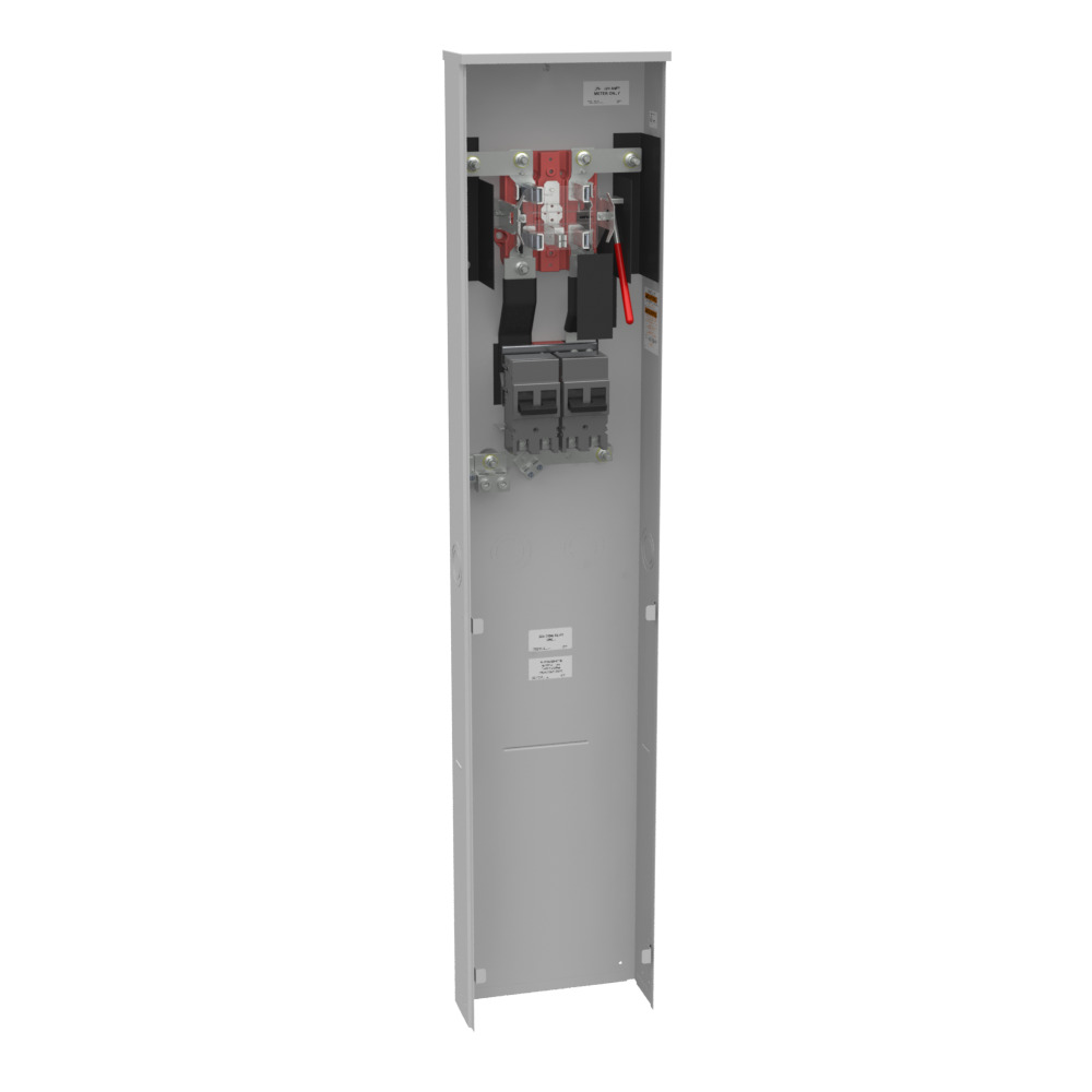 U3849-O-200-100-CECHA 4 Term, Ringless, Plain Top, Lever Bypass, 1-200 Amp, Main Breaker, and 1-100 Amp, Breaker, Commonwealth Edison Chicago Housing Authority