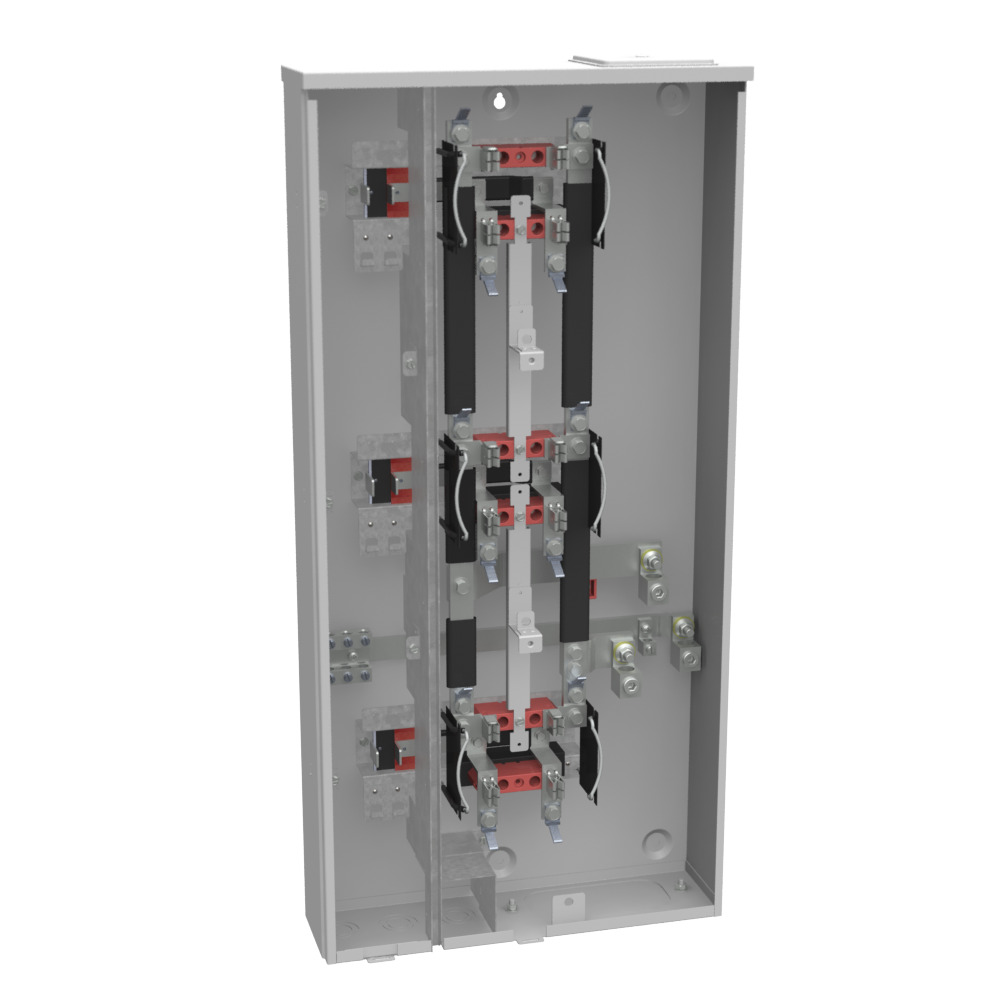 U2853-X-KK-K1-PED-CECHA 4 Term, Ringless, Large Closing Plate, Horn Bypass, 3 Position, 3-125 Amp, Main Breaker Provision, Single Connector, 6-350 kcmil, Pedestal Mount Provision, Vertical Commonwealth Edison Chicago Housing Authority