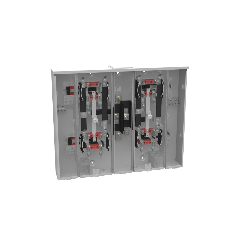 U2854-X-KK-PED-CECHA 4 Term, Ringless, Large Closing Plate, Horn Bypass, 4 Position, 4-125 Amp, Main Breaker Provision, Single Connector, 6-350 kcmil, Pedestal Mount Provision, Vertical Commonwealth Edison Chicago Housing Authority