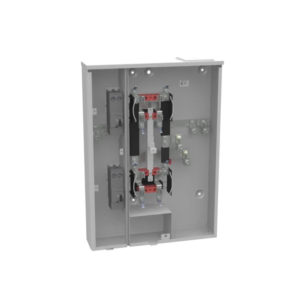 U2862-X-KK-K1-PED-CECHA Meter Socket with Main Breaker, 200 Amp, 1 Phase, Ringless, Horn, 4 Term, 2 Position, OH, UG, 240V