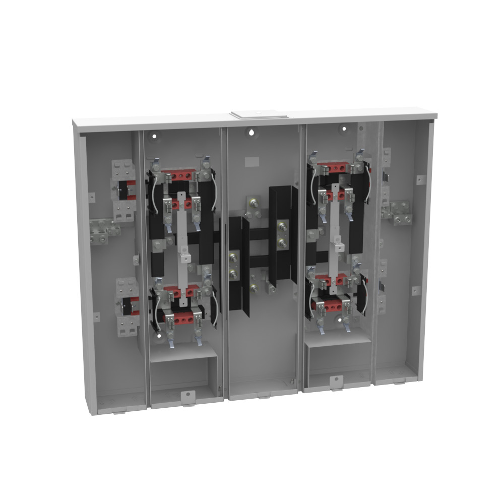 U2864-X-KK-PED-CECHA 4 Term, Ringless, Large Closing Plate, Horn Bypass, 4 Position, 4-200 Amp, Main Breaker Provision, Pedestal Mount Provision, Vertical Commonwealth Edison Chicago Housing Authority