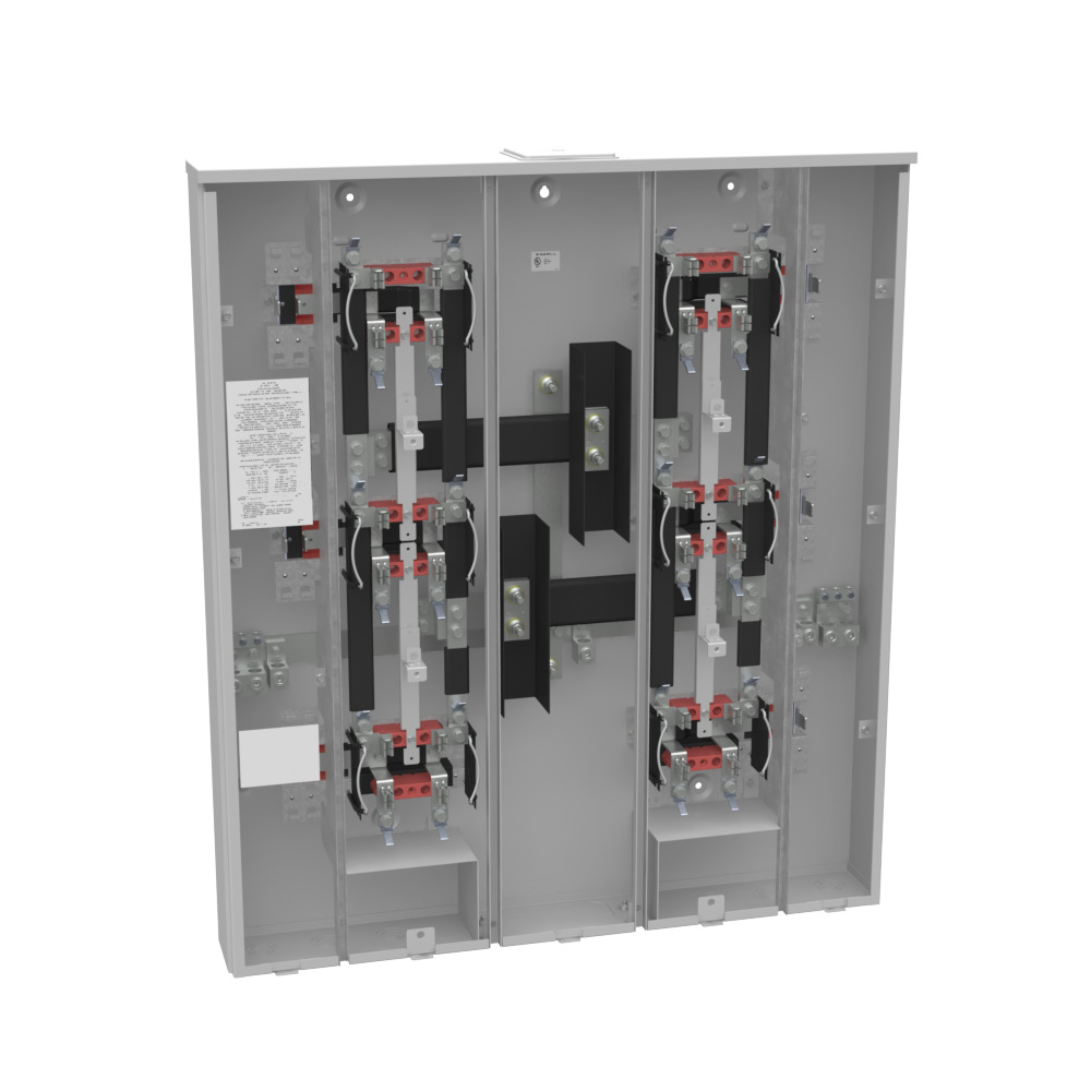 U2866-X-KK-PED-CECHA 4 Term, Ringless, Large Closing Plate, Horn Bypass, 6 Position, 6-200 Amp, Main Breaker Provision, Pedestal Mount Provision, Vertical Commonwealth Edison Chicago Housing Authority