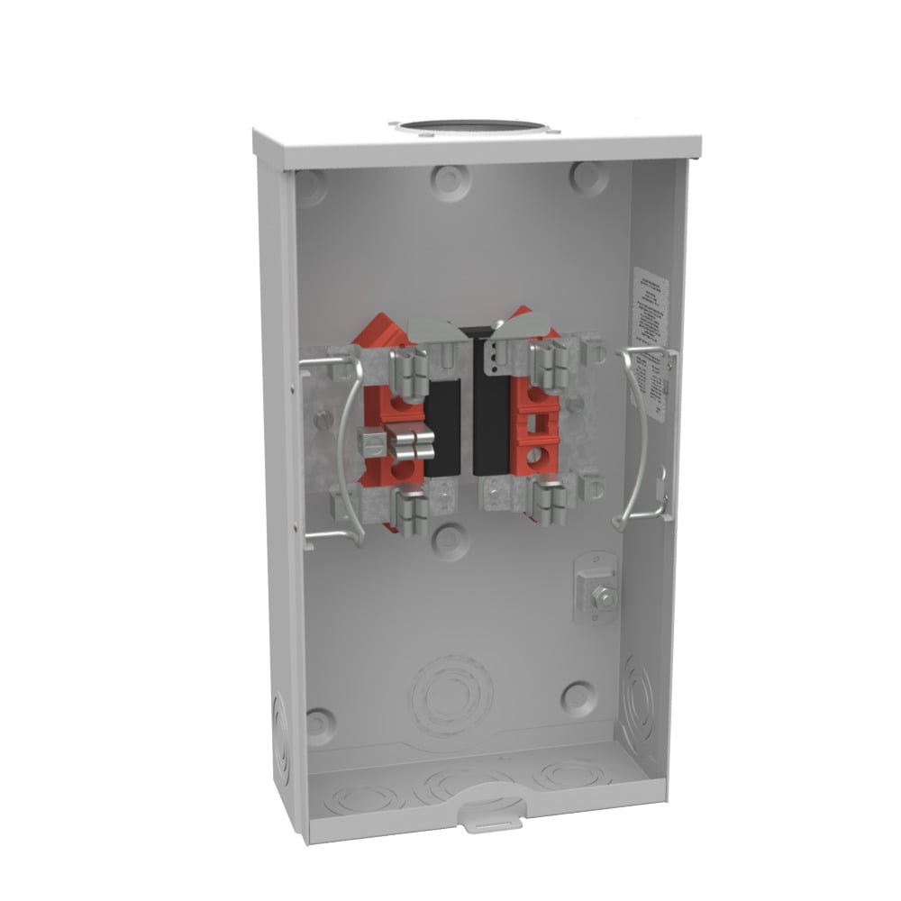 UC1290-RL-ALT Single Position Meter Socket, 20 Amp, 1 Phase, Ringless, Auto, 5 Term, OH, UG, 600V