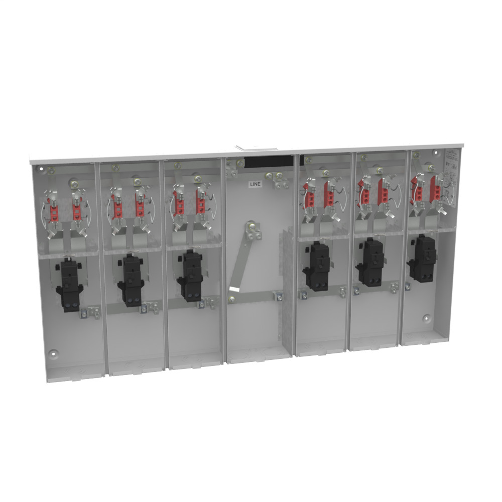 U5886-X-KK-K2-ALT 4 Term, Ringless, Large Closing Plate, Horn Bypass, 6 Position, 6-200 Amp, Main Breaker Provision, Double Connector, 6-350 kcmil, Alliant Energy