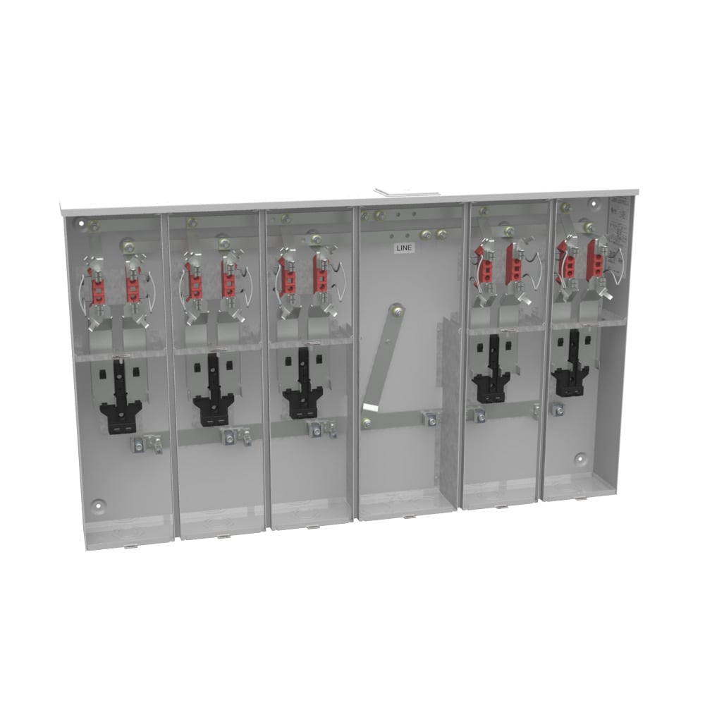 U5905-X-KK 4 Term, Ringless, Large Closing Plate, Horn Bypass, 5 Position, 5-125 Amp, Main Breaker Provision, Horizontal