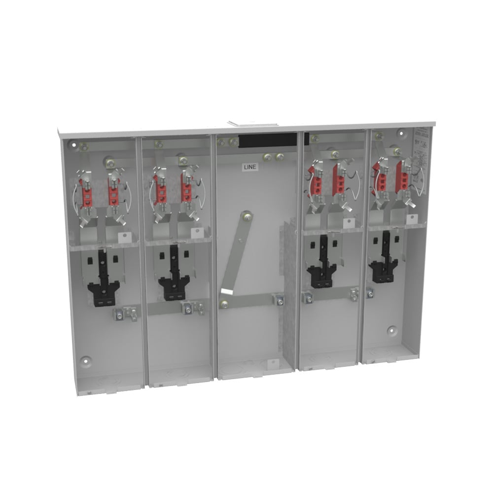U5904-X-KK-BLG 4 Term, Ringless, Large Closing Plate, Horn Bypass, 4 Position, 4-125 Amp, Main Breaker Provision 7-8 inch Barrel Lock Ground with Bracket Provision