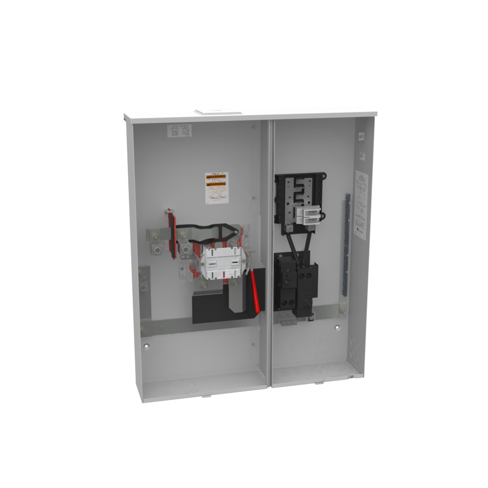 U5894-X-2/200-K3L-5T9-MLK 5 Term, Ringless, Large Closing Plate, Lever Bypass, 2-200 Amp, Breaker, 12 Branch Circuit, MN Lug Kit Single 4-600 kcmil, Connector, Kit
