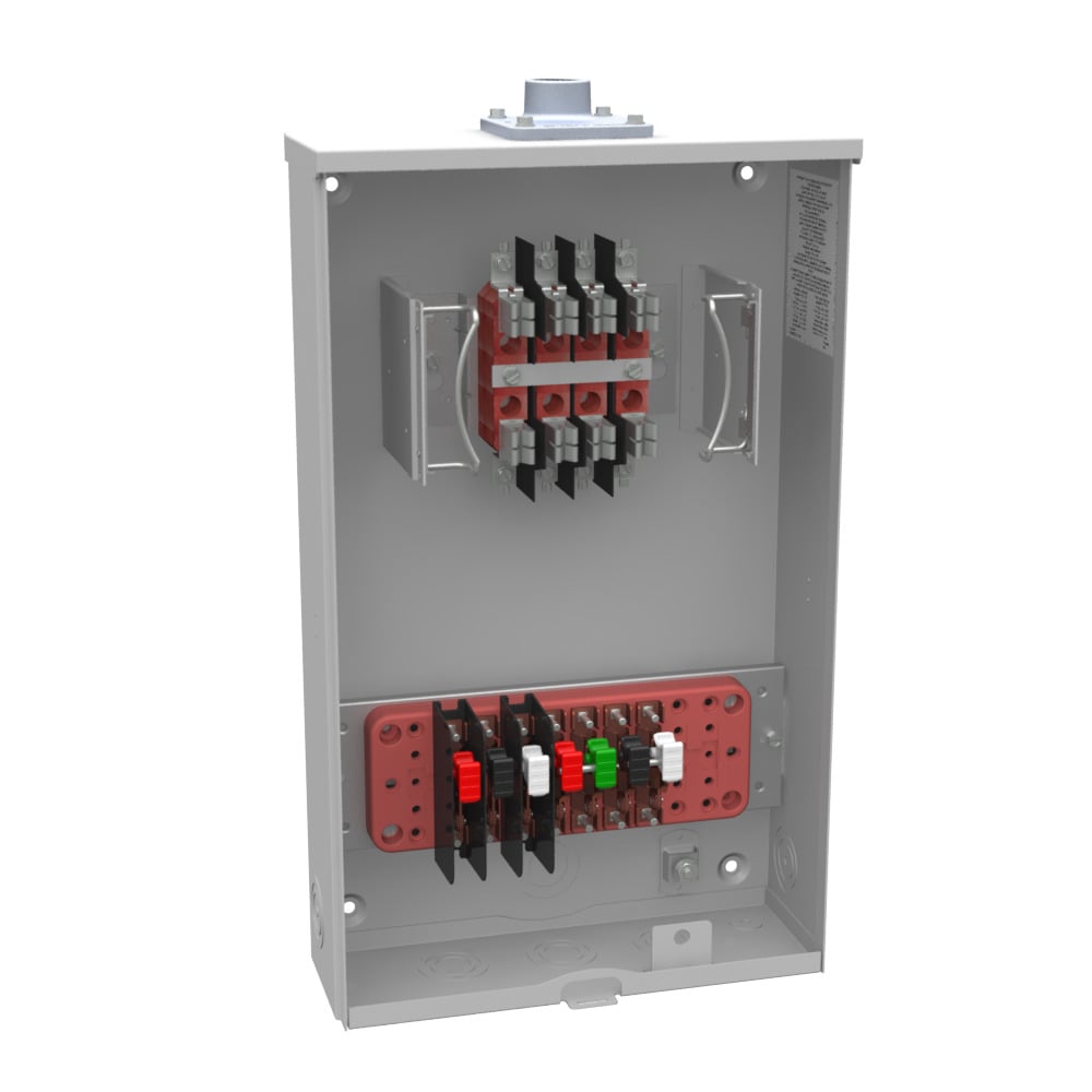 U4990-WL-21 8 Term, Ringless, 1 inch Hub with Cover, Test Switch Prewired