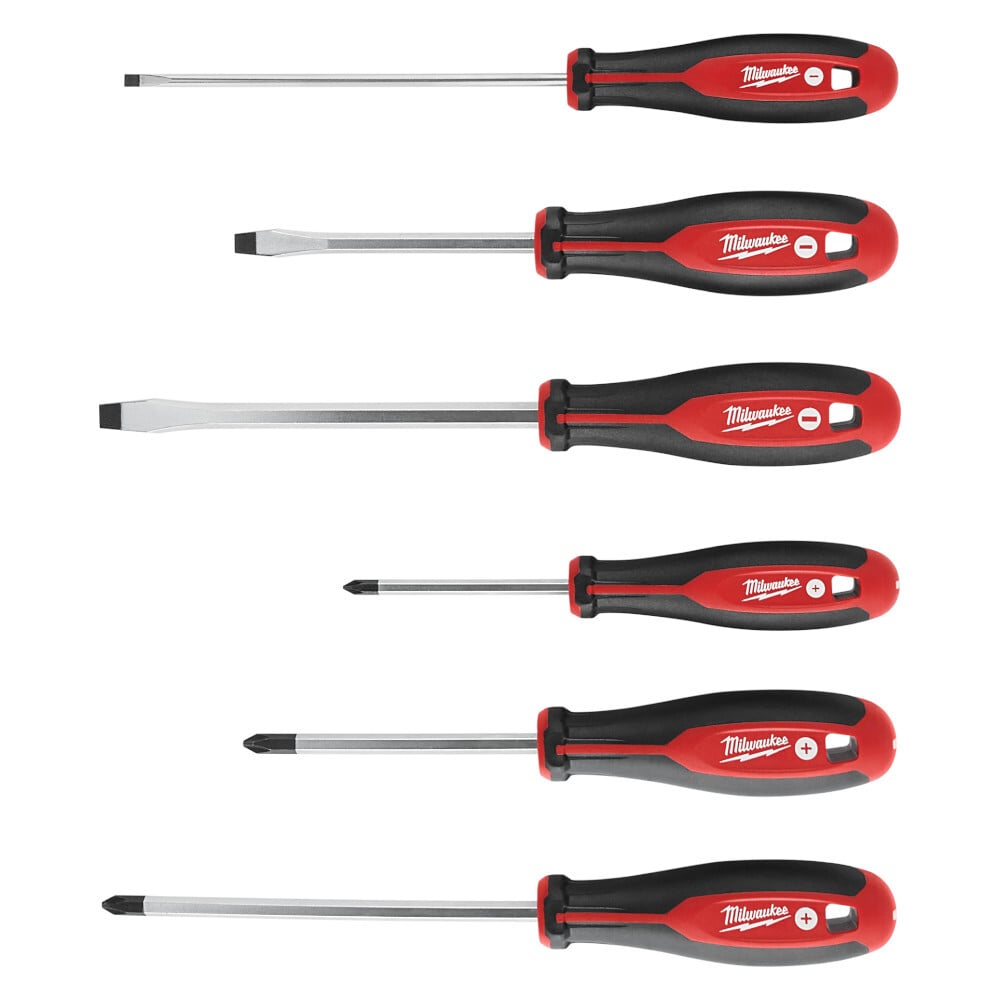 48-22-2706 Demolition Screwdriver Set, 6 Pieces, Forged Steel/Plastic/Rubber