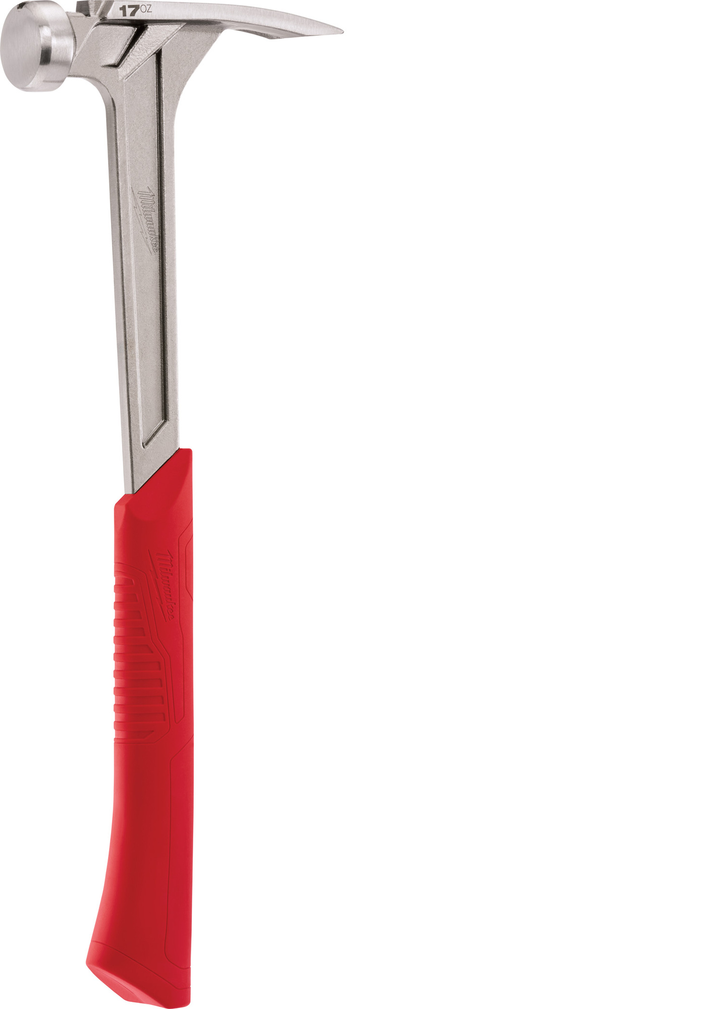 48-22-9017 Framing Hammer, 16-1/8 in OAL, Smooth Face, 17 oz Steel Head, Anti-Ring Straight Claw