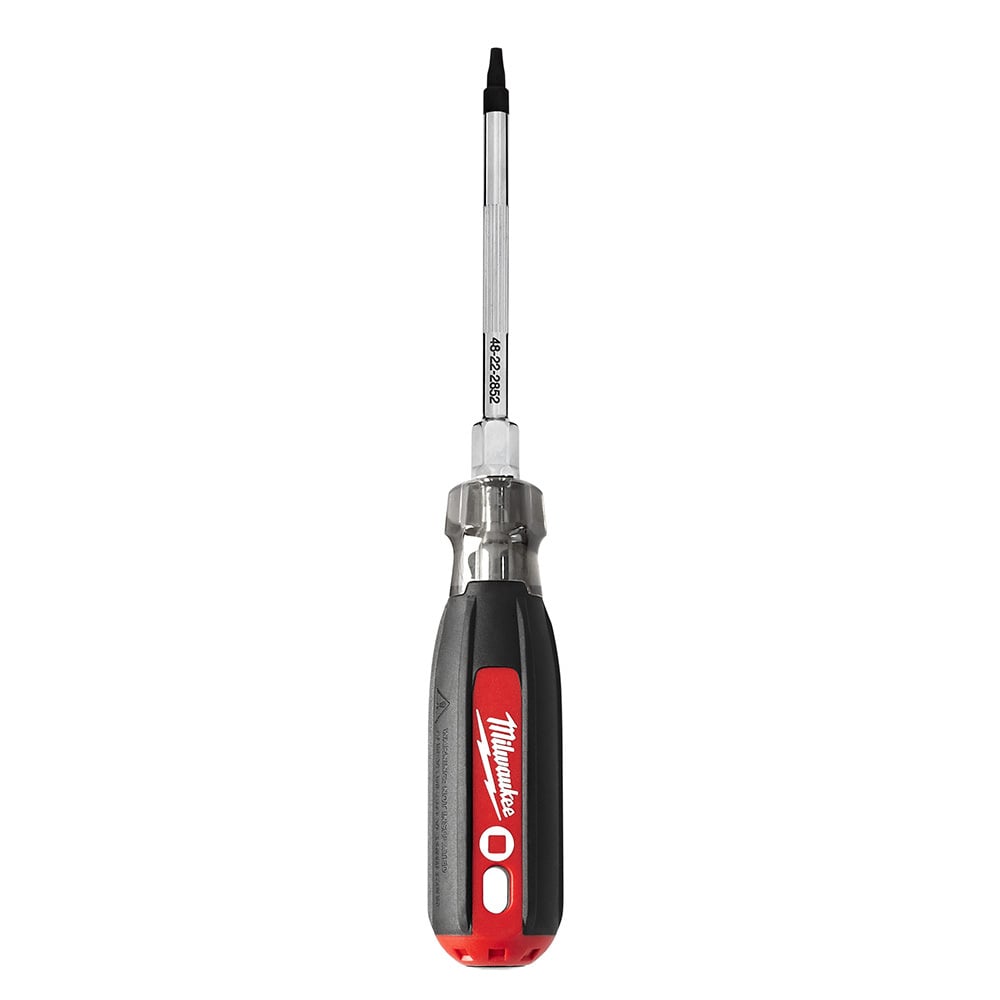 48-22-2852 Screwdriver, #2 Square Point, 12 in OAL, Plastic/Rubber Handle