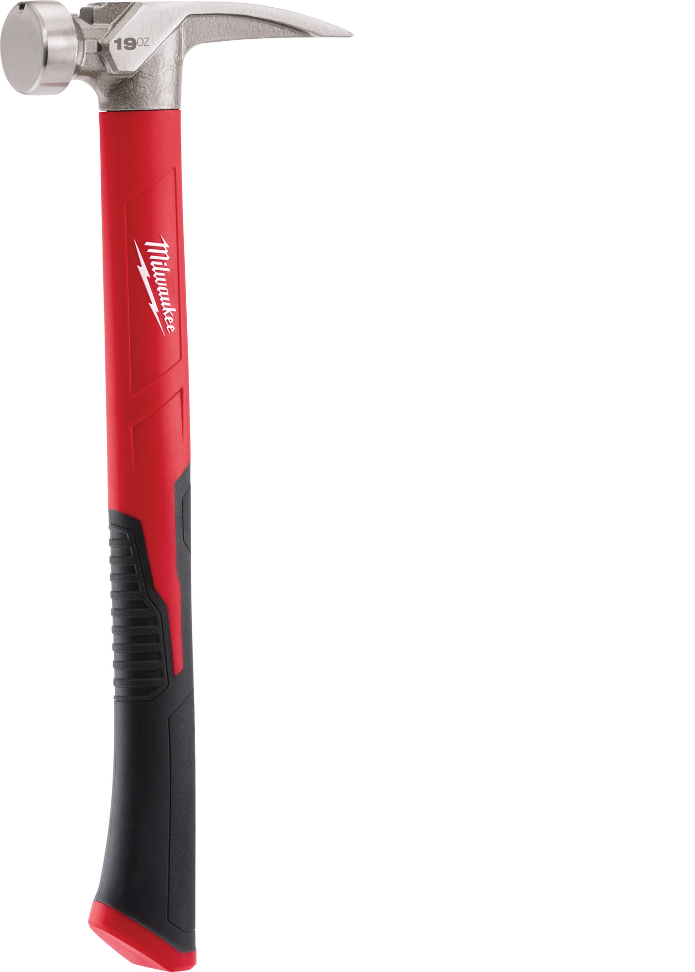 48-22-9316 Framing Hammer, 15-1/4 in OAL, Smooth Face, 19 oz Steel Head, Asymmetrical Anti-Ring Straight Claw, Fiberglass/Poly Handle