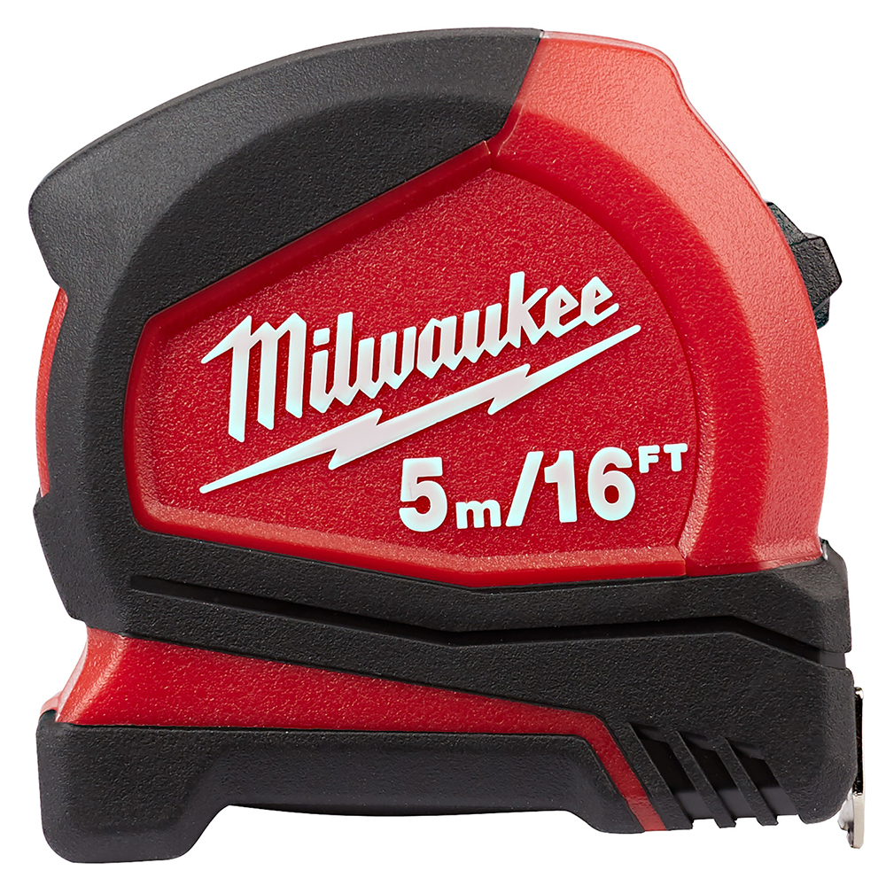 48-22-6617 Compact Measuring Tape, 16 ft L, Steel Blade, 1/8 in Graduation