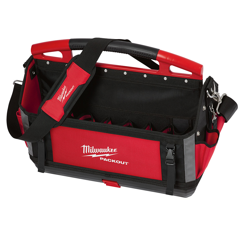 48-22-8320 Packout Tote, 1680D Ballistic Nylon, Black/Red