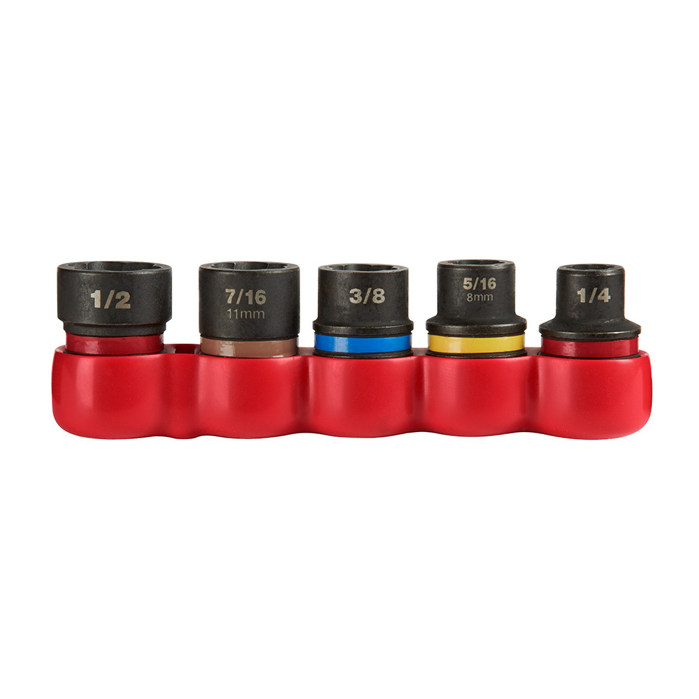 48-32-8000 Shockwave Impact Extractor Set, For Use With Quick-Change Impact Driver and 1/4 to 1/2 in Common Sized Fastener, 1/4 in, 5/16 in, 3/8 in, 7/16 in, 1/2 in Bit/Drill Size, 1/4 in Shank Dia, Hexagonal Shank