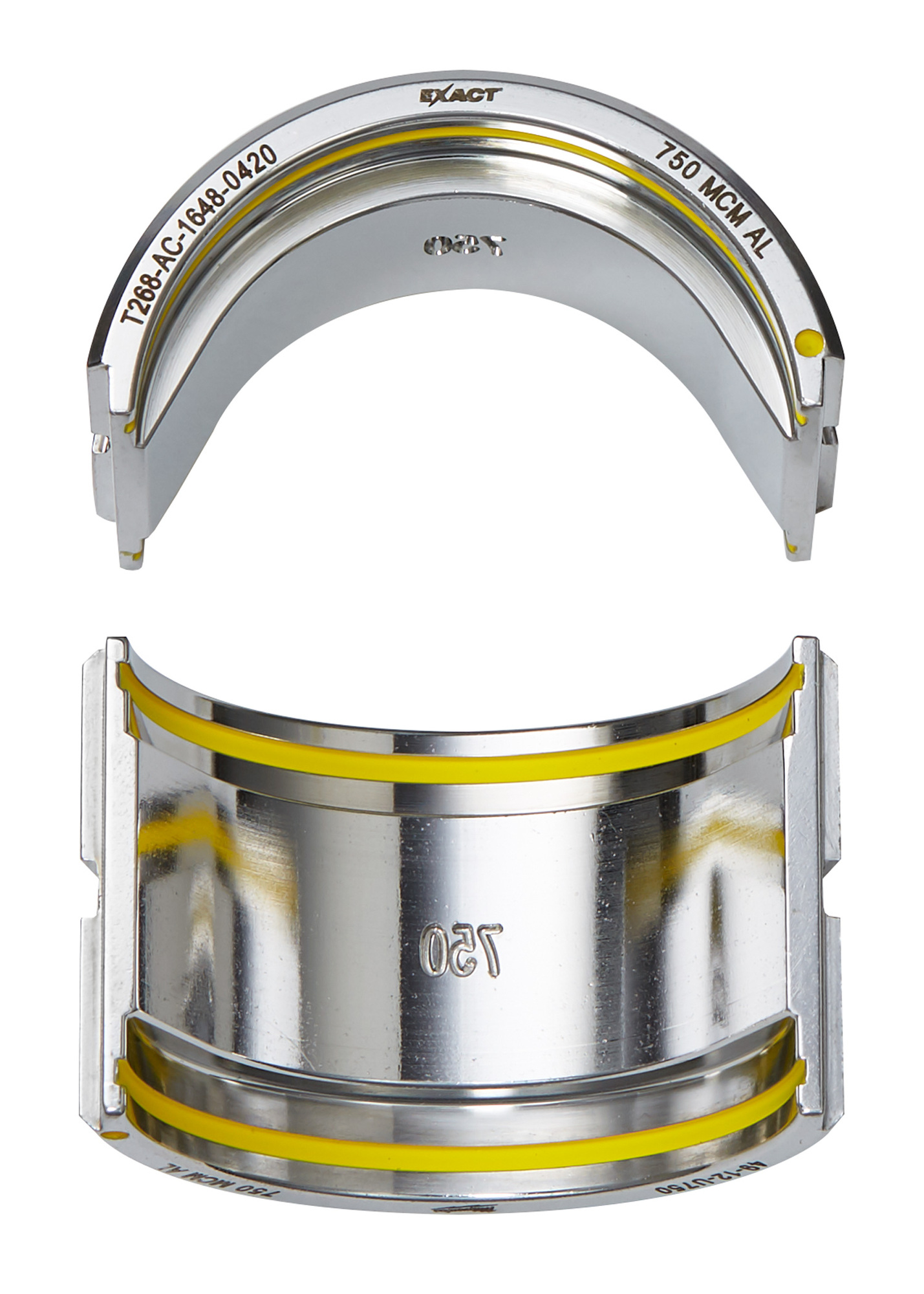49-12-U750 Exact Force Logic U Style Crimping Tool Die, 750 kcmil Aluminum Cable, Stainless Steel