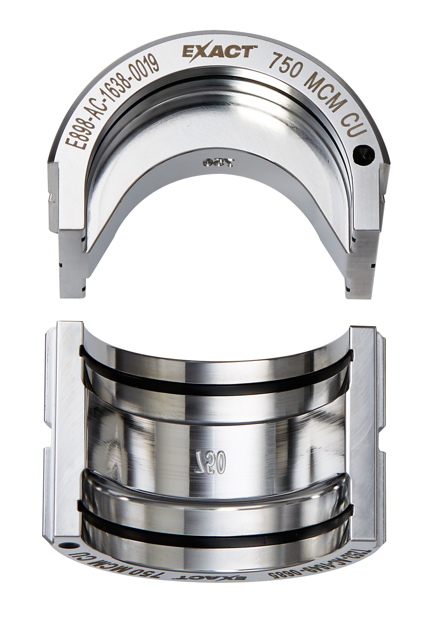 49-12-U750C Exact Force Logic U Style Crimping Tool Die, 750 kcmil Copper Cable, Stainless Steel