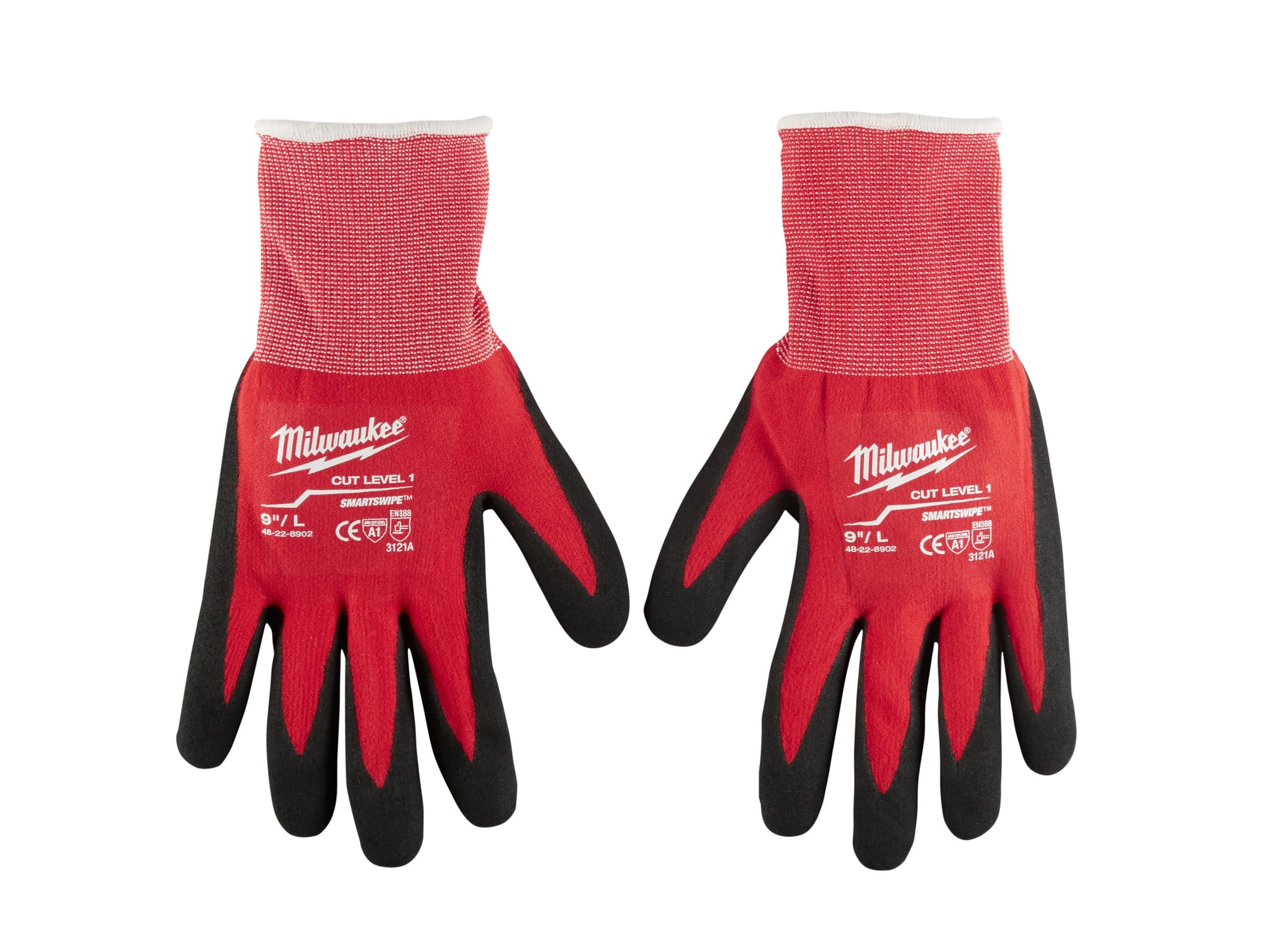 48-22-8902 Breathable Unisex Gloves, L, Nylon/Lycra Blend, Knit Wrist Cuff, Resists: Cut and Puncture, ANSI Cut-Resistance Level: A1, ANSI Puncture-Resistance Level: 1