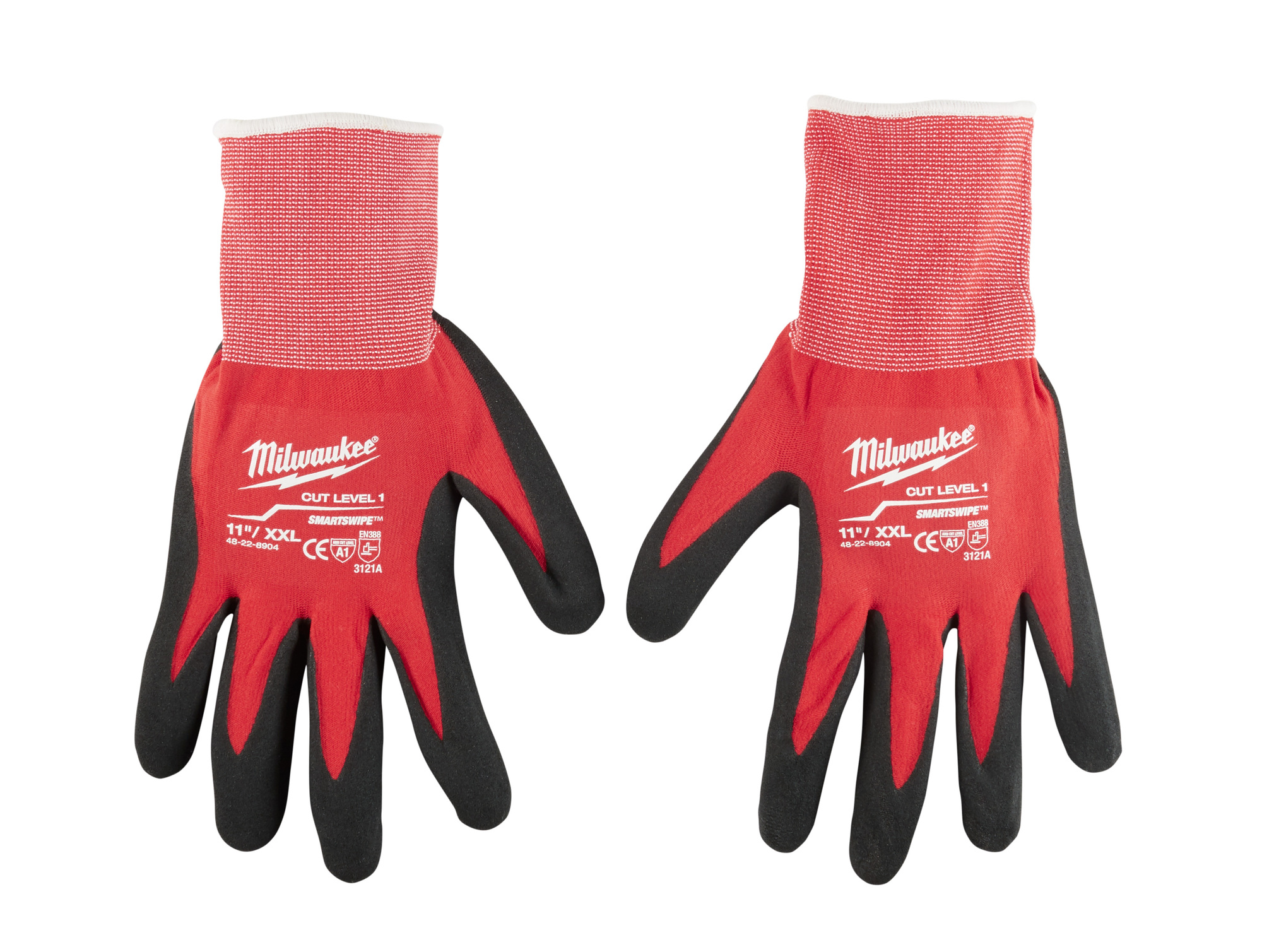 48-22-8904 Breathable Unisex Gloves, 2XL, Nylon/Lycra Blend, Knit Wrist Cuff, Resists: Cut and Puncture, ANSI Cut-Resistance Level: A1, ANSI Puncture-Resistance Level: 1