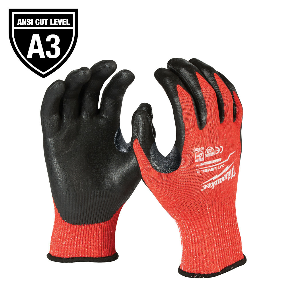 48-22-8930 Breathable Unisex Gloves, S, Nylon/Lycra Blend, Knit Wrist Cuff, Resists: Cut and Puncture, ANSI Cut-Resistance Level: A3, ANSI Puncture-Resistance Level: 3