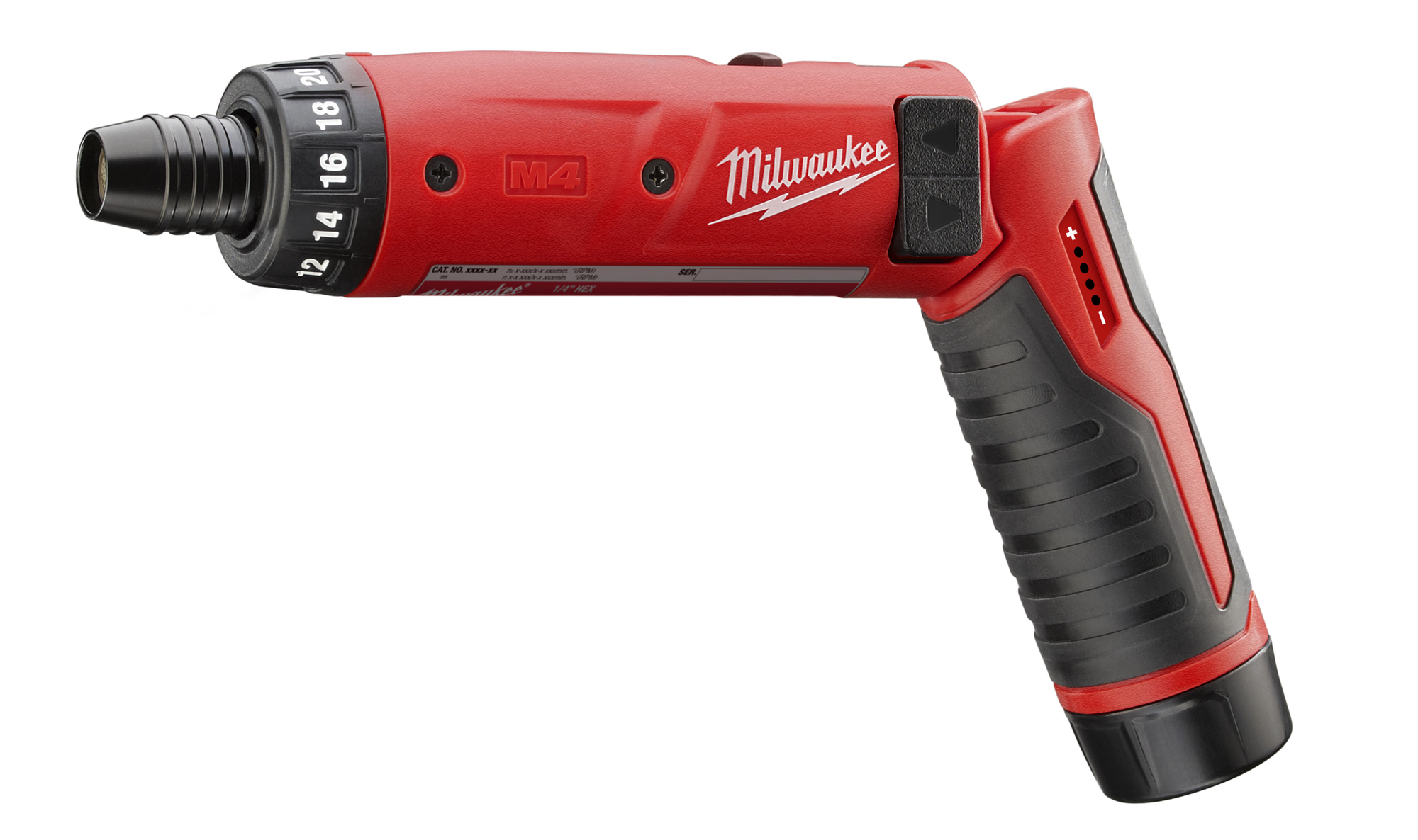 2101-21 M4 Cordless Screwdriver Kit, 1/4 in Chuck, 4 V DC, 44 in-lb Torque, Li-Ion Battery