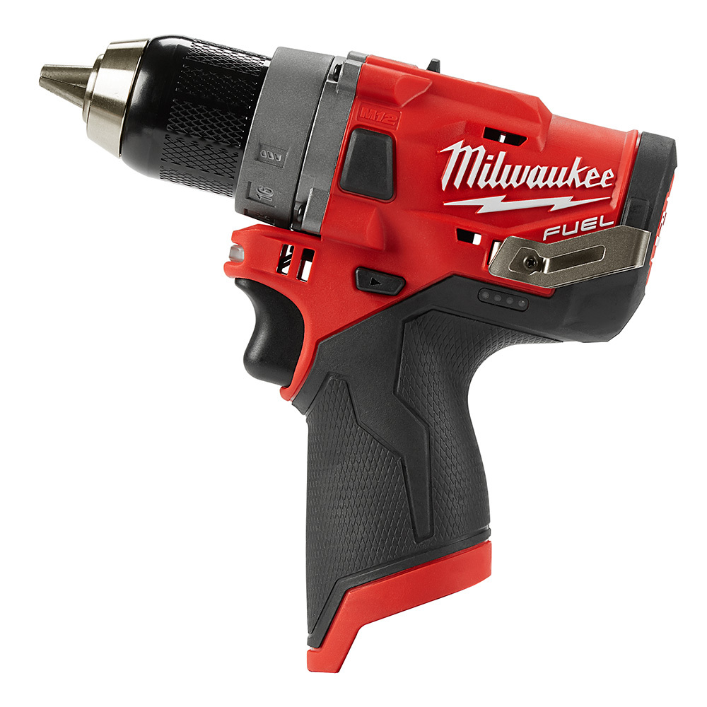2503-20 M12 Fuel Cordless Drill/Driver, 1/2 in Chuck, 12 VAC, 1700 rpm No-Load, 6.6 in OAL, Li-Ion Battery