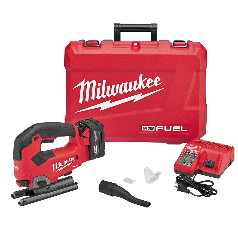 2737-21 M18 Fuel Cordless Jig Saw Kit, 18 V DC, For Blade Shank: T-Shank, 9.13 in OAL, Li-Ion Battery