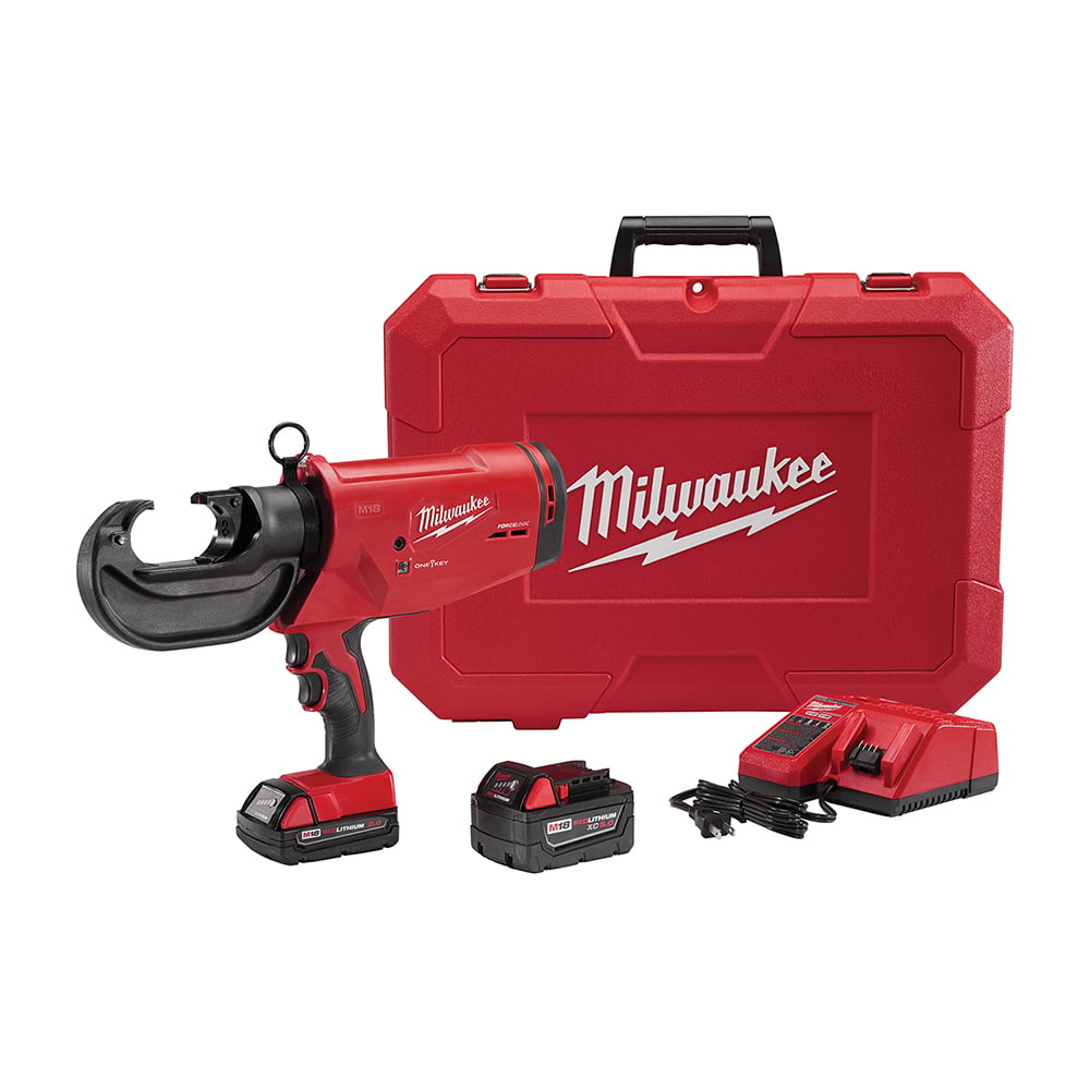 2779-22 Cordless Crimper Kit, 8 AWG to 750 kcmil Aluminum/Copper Crimping, 12 ton Crimping, 18 V DC, Li-Ion Battery, 16 in OAL