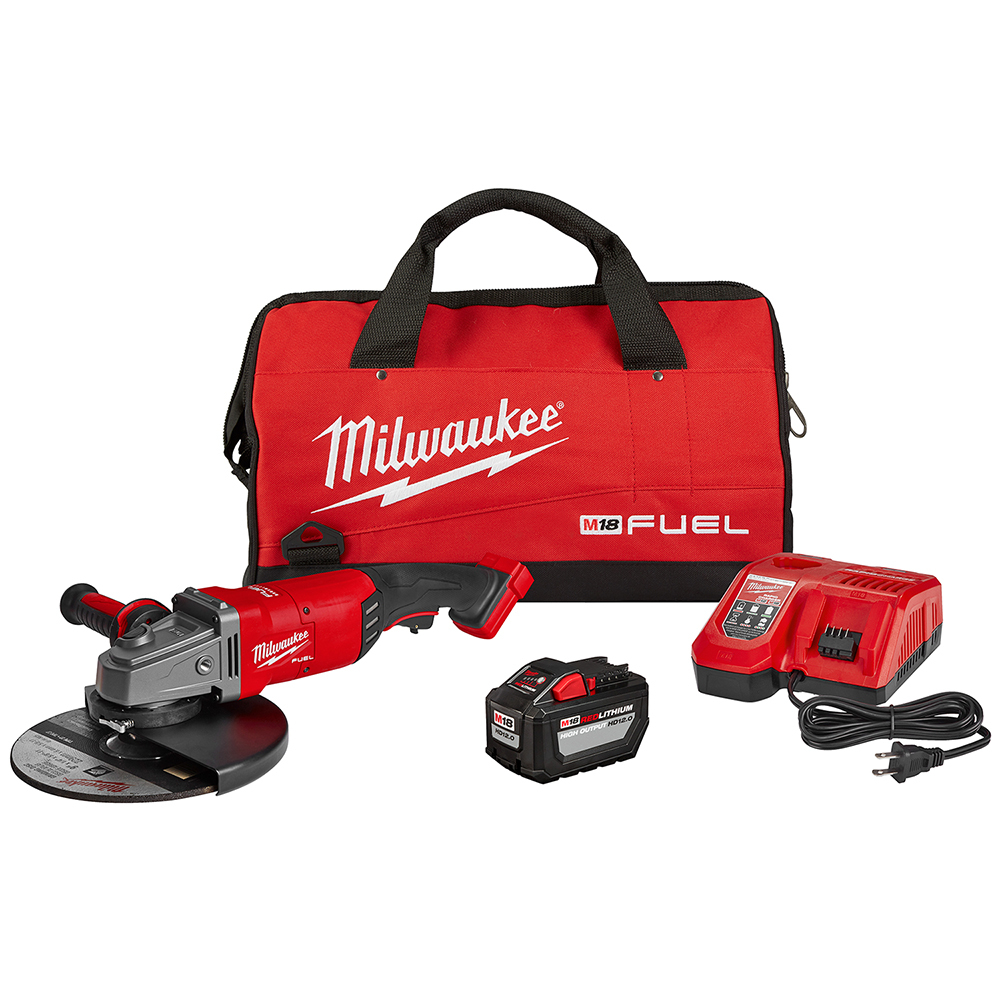 2785-21HD Large Cordless Angle Grinder Kit, 7 in, 9 in Dia Wheel, 5/8-11 Arbor/Shank, 18 V DC, Li-Ion Battery, 1 Battery, Trigger Switch