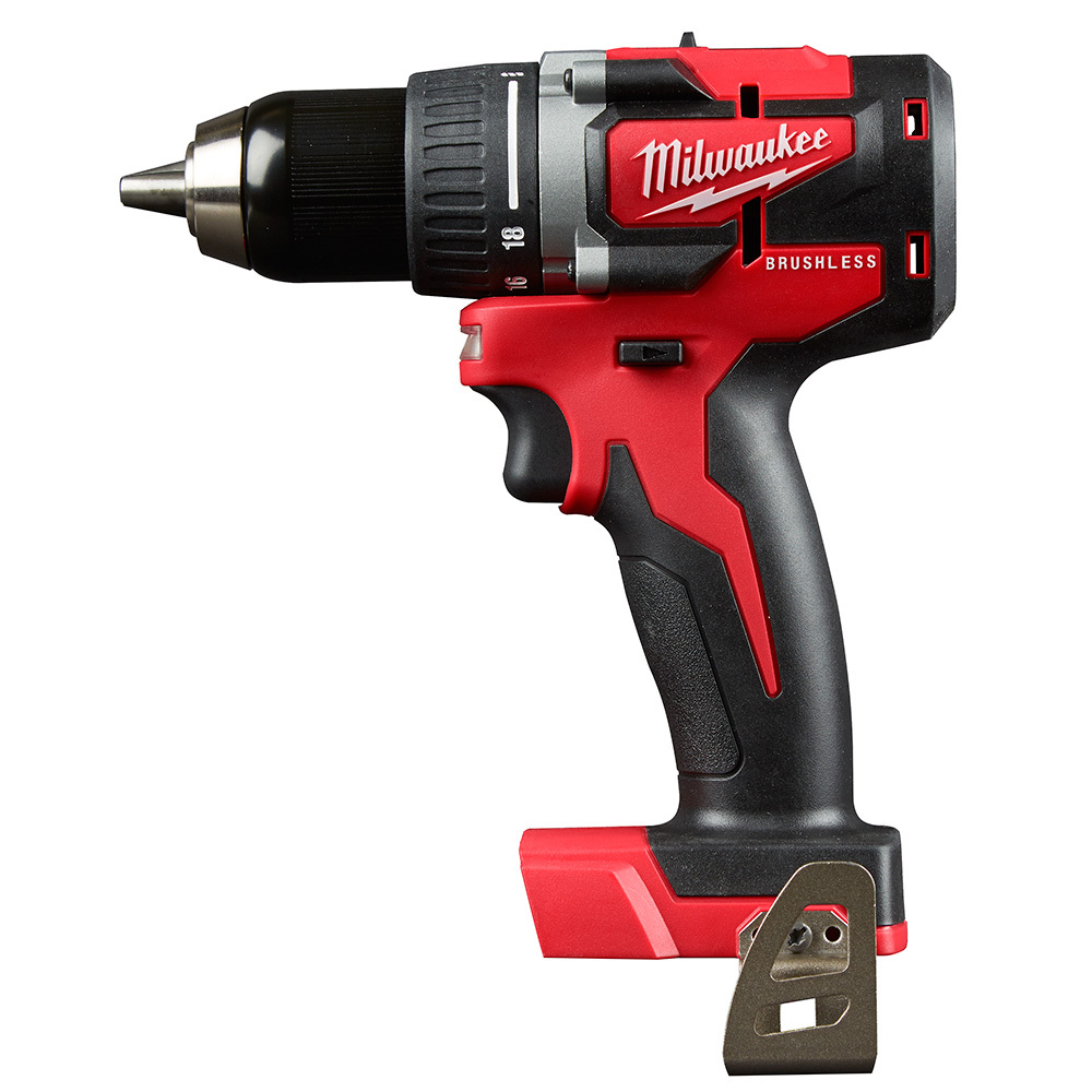 2801-20 M18 Compact Brushless Cordless Drill, 1/2 in Chuck, 18 VDC, 0 to 500/0 to 1800 rpm No-Load, 6-1/2 in OAL, Li-Ion Battery