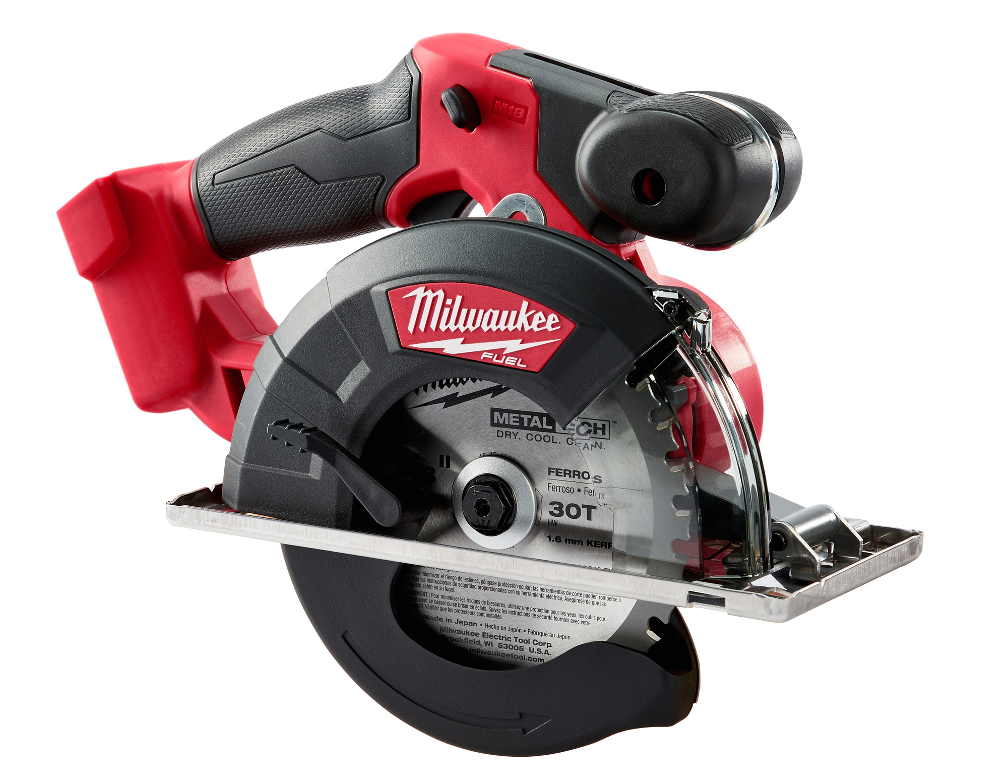 2782-20 M18 Fuel Cordless Circular Saw, 5-3/8 in, 5-7/8 in Blade, 20 mm Arbor/Shank, 18 V DC, 2 in D Cutting, Li-Ion Battery, Right Blade Side