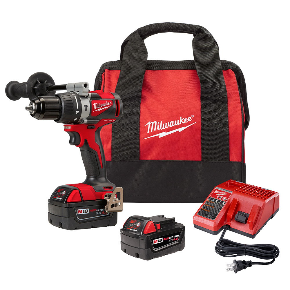 2902-22 Brushless Cordless Hammer Drill Kit, 1/2 in Single Sleeve Ratcheting Chuck, 18 V DC, 0 to 550/0 to 1800 rpm No-Load, Li-Ion Battery