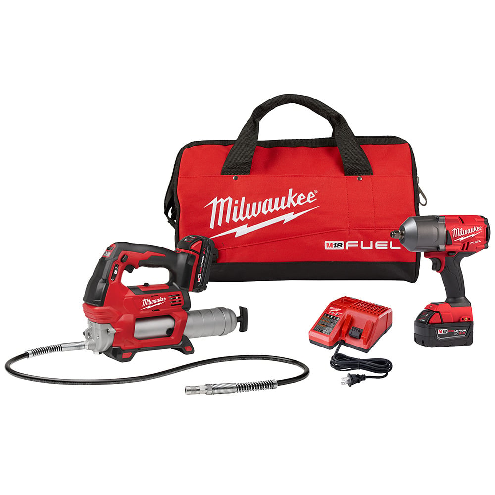 2767-22GG M18 Fuel High Torque Cordless Impact Wrench With Friction Ring Kit, 1/2 in, 1000 ft-lb Torque, 18 V DC, 8.39 in OAL