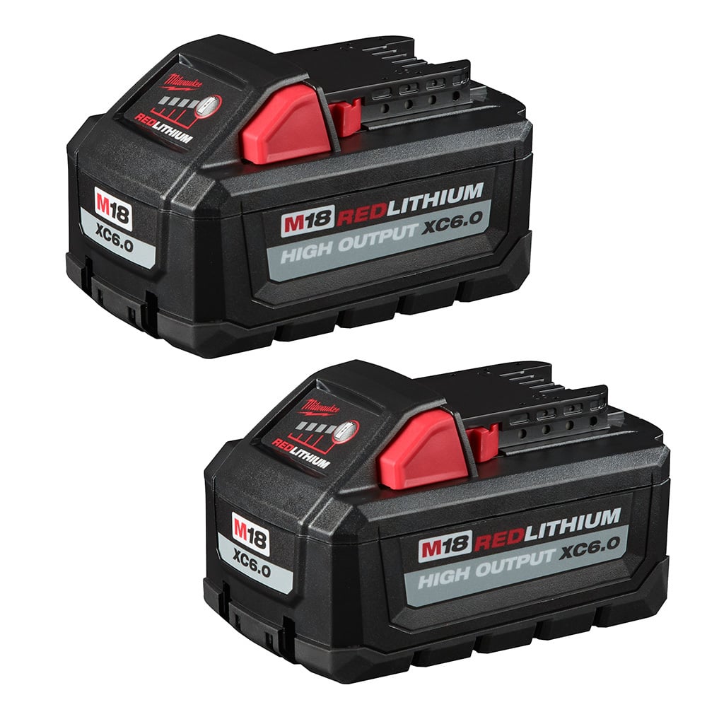 48-11-1862 M18 High Output Cordless Battery Pack, 6 Ah Li-Ion Battery, 18 V DC Charge
