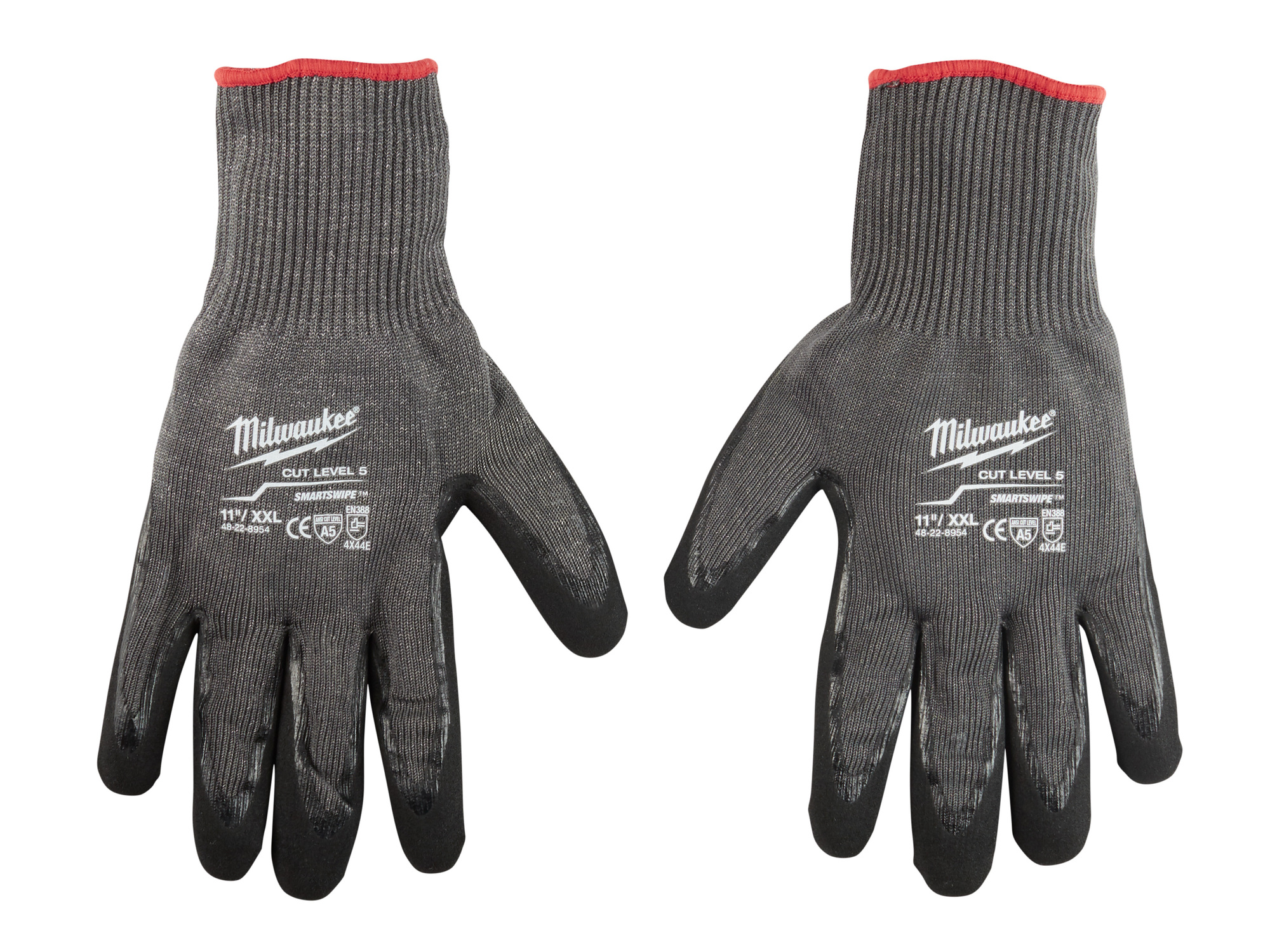 48-22-8954 Dipped Gloves, 2XL, Nylon, Knit Wrist Cuff, Resists: Cut and Puncture, ANSI Cut-Resistance Level: A5, ANSI Puncture-Resistance Level: 4